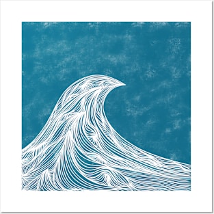 Moon waves Posters and Art